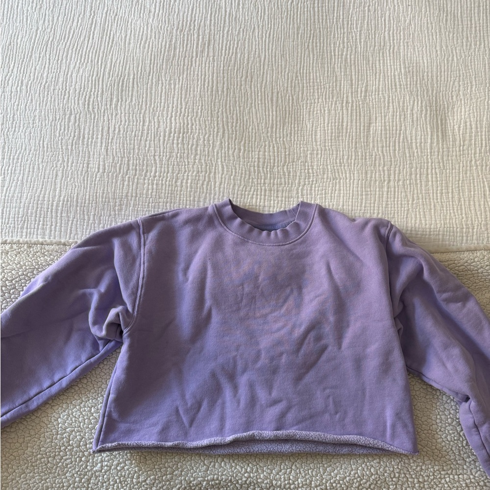 Aritzia Perfect Sweater Lavender Crew Neck